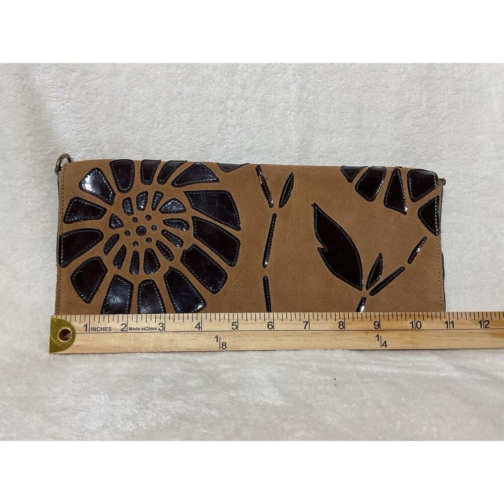 BCBGirls Vintage Y2K Leather Clutch Purse Suede